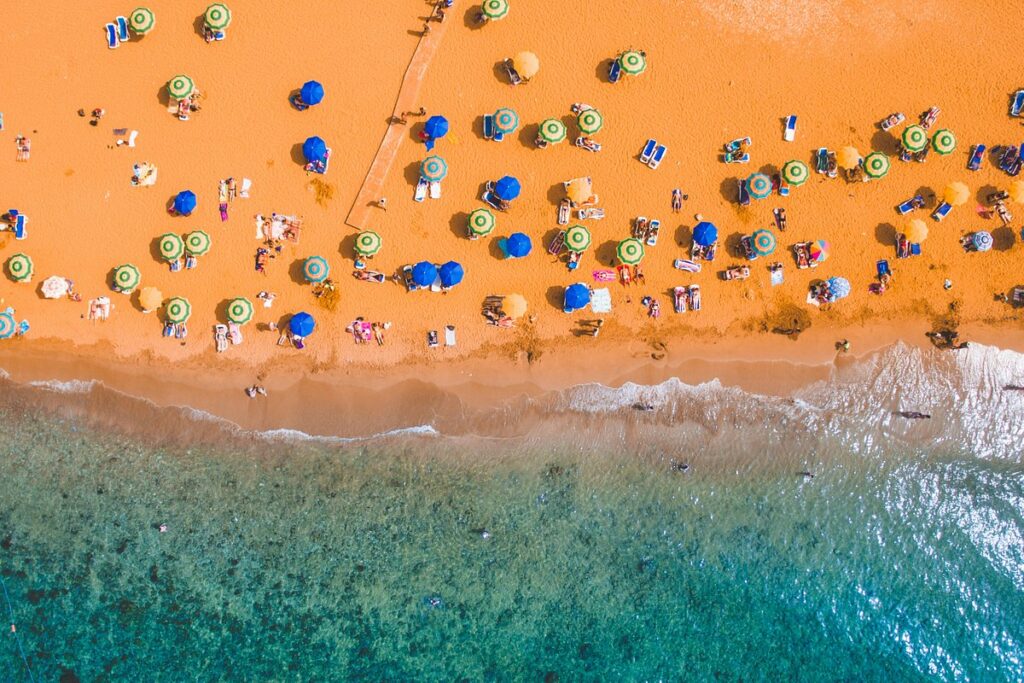 Beautiful view of Ramla Beach Malta with golden sand and clear blue waters.