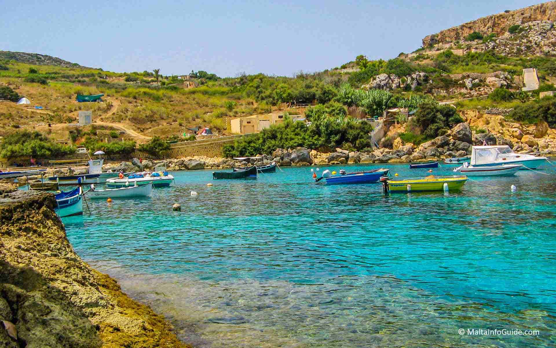 Scenic view of Dahlet Qorrot Bay in Gozo, perfect for fishing enthusiasts.
