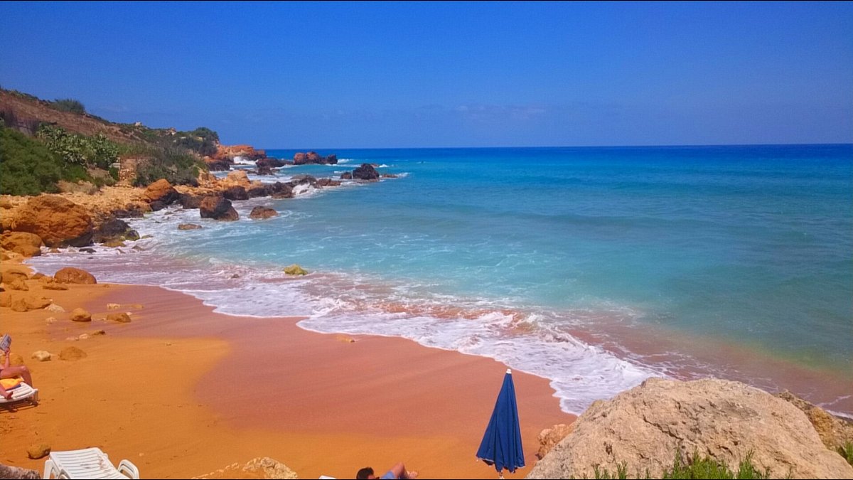 View of the serene San Blas Bay in Gozo, a hidden gem perfect for private boat tour malta.