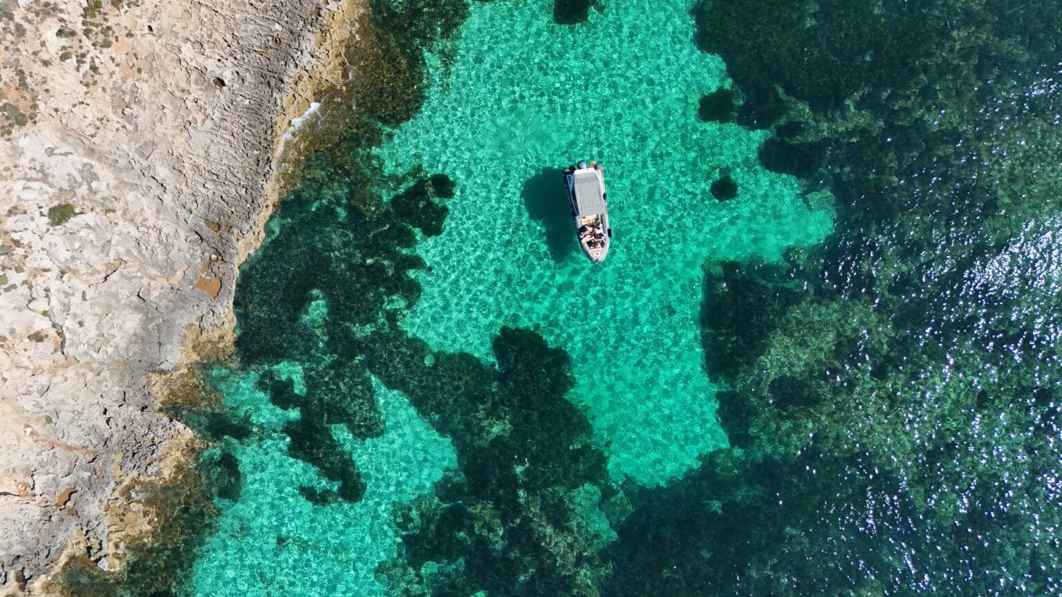 A GOZOblu Private Boat Tour sailing through the open sea, offering a personalised experience for guests arriving from cruise ships in Malta.