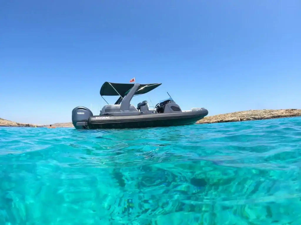 GOZOblu Private Boat Tours enjoying crystal-clear waters during popular boat trips from Sliema