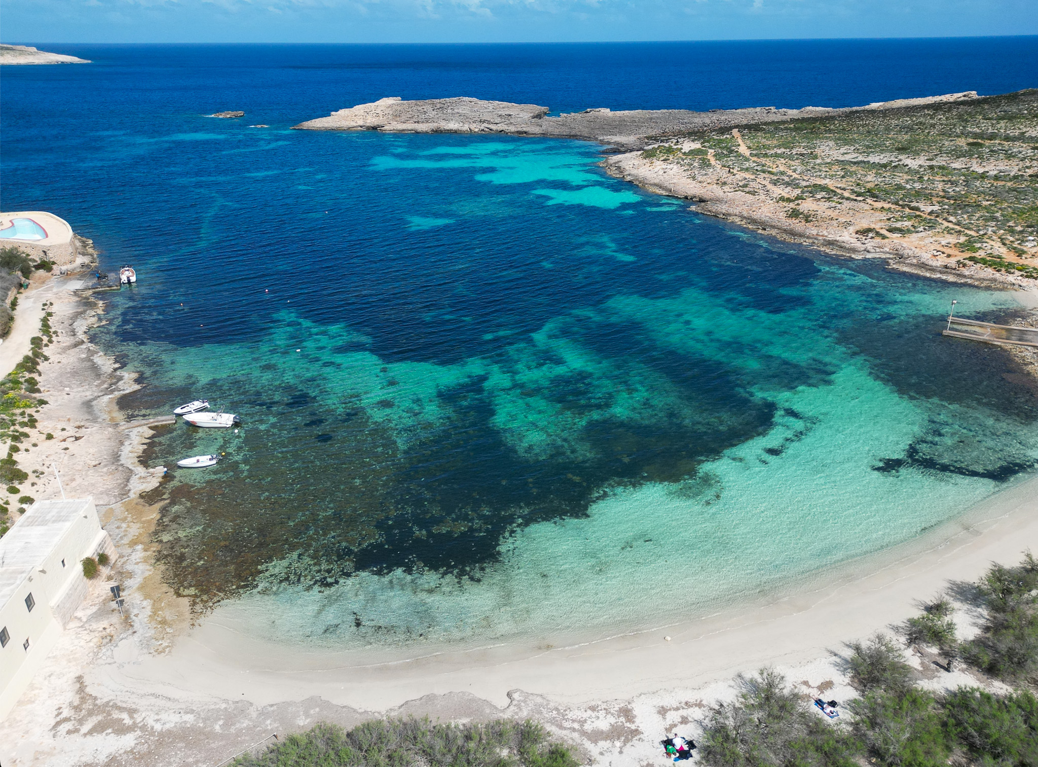 santa maria bay, one of the secret bays around Comino