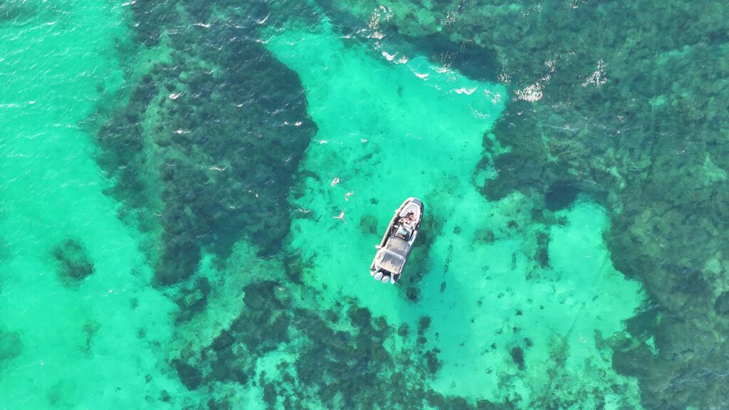 GOZOblu boat cruising the sea which guest booked our Malta boat tours directly