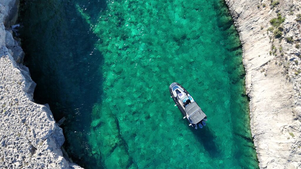 Private Malta boat tour cost with GOZOblu exploring the Blue Lagoon, Crystal Lagoon and Comino on a private boat charter.