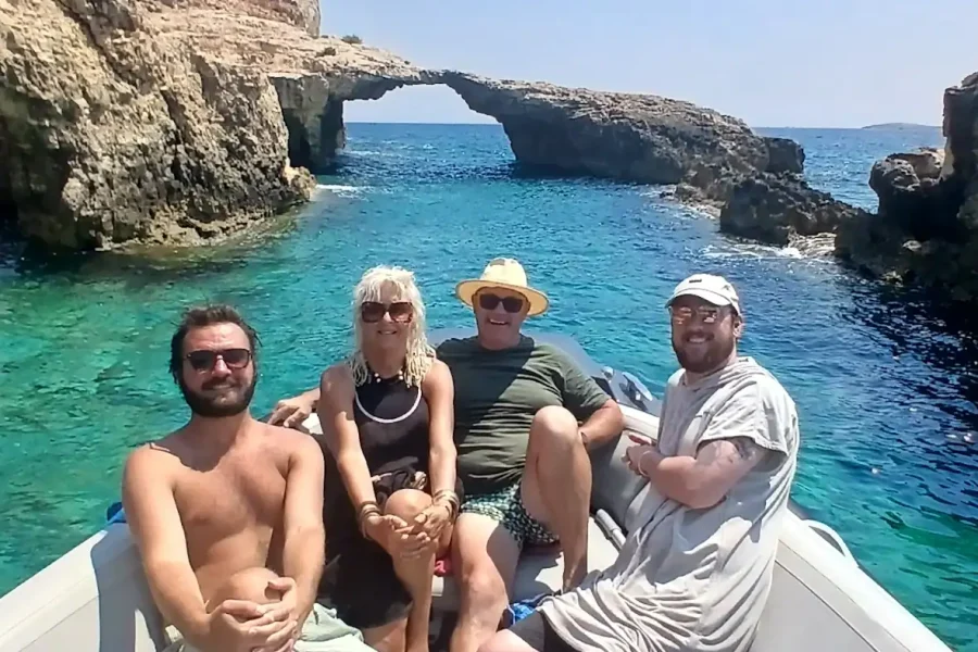 private boat tour malta GOZOblu private boat tour cruising along Gozo’s coastline
